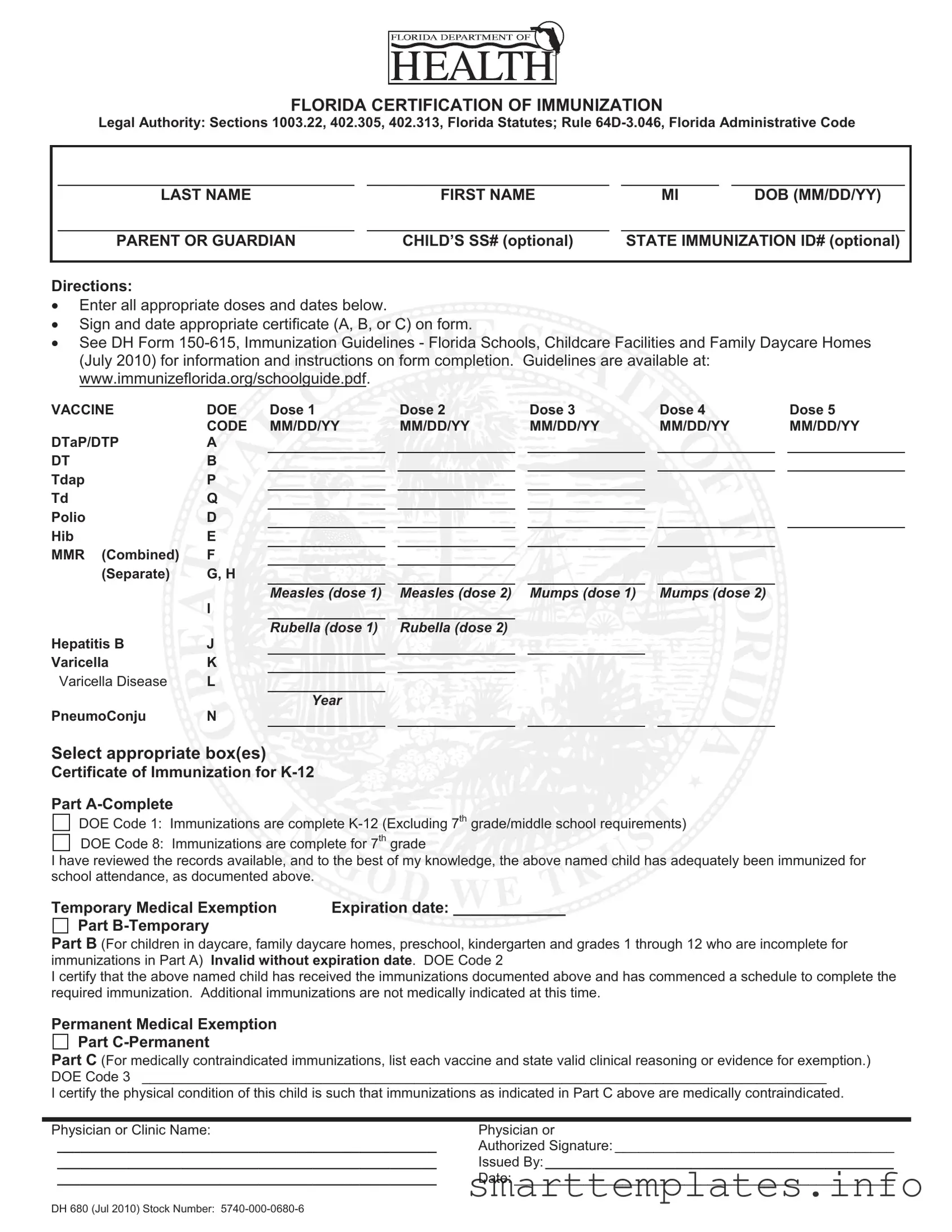 Fill in a Valid 680 Form