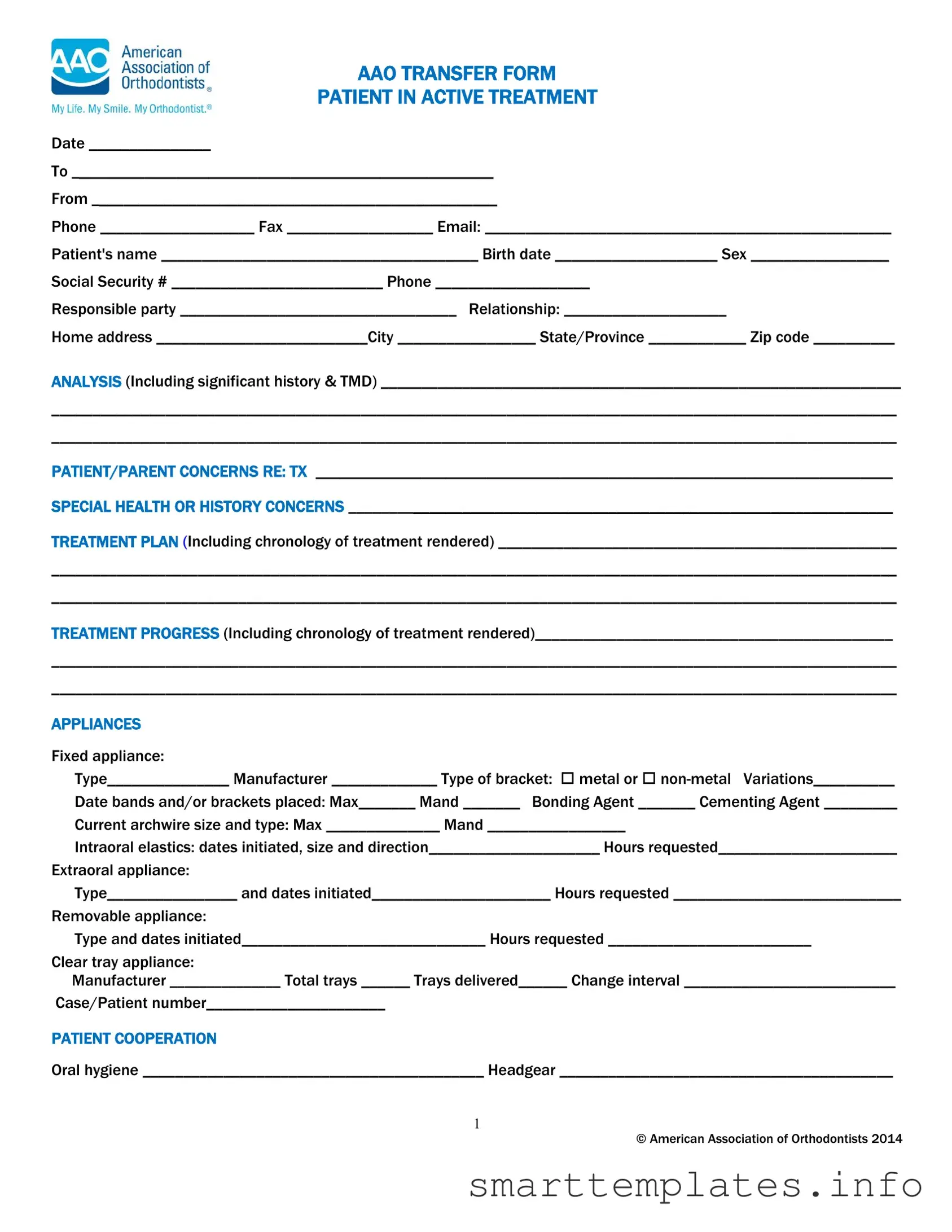 Fill in a Valid Aao Transfer Form