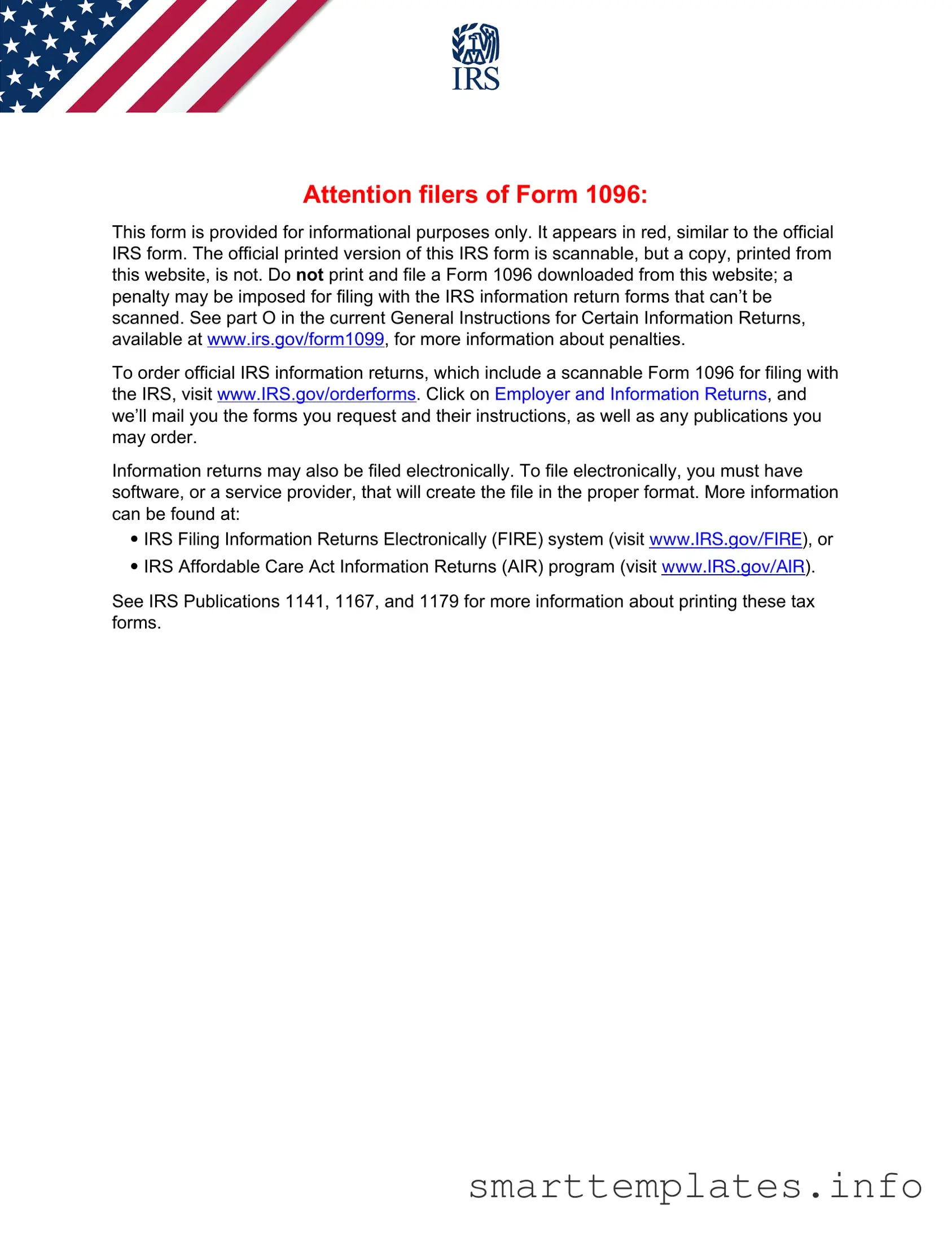 Fill in a Valid IRS 1096 Form