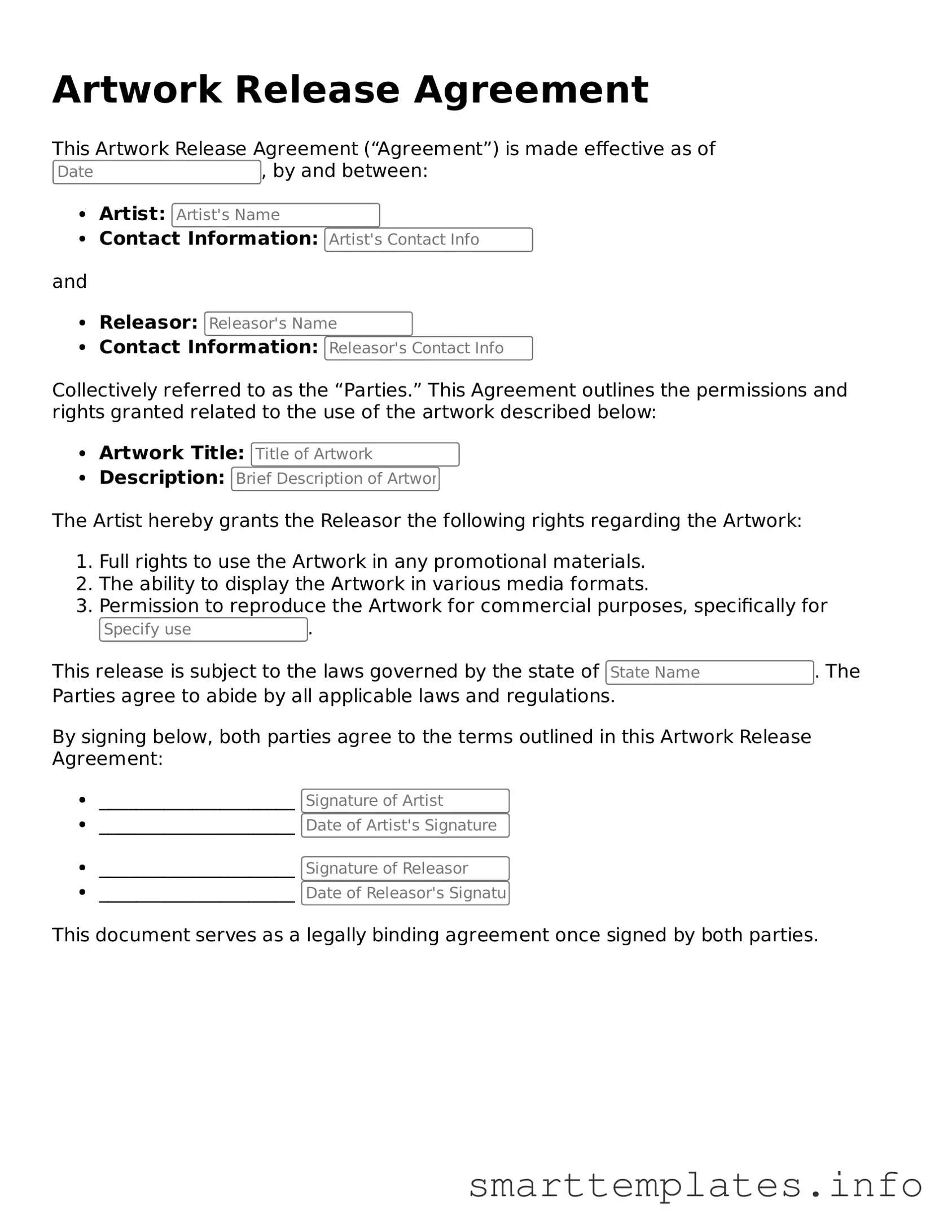 Attorney-Approved Artwork Release Template