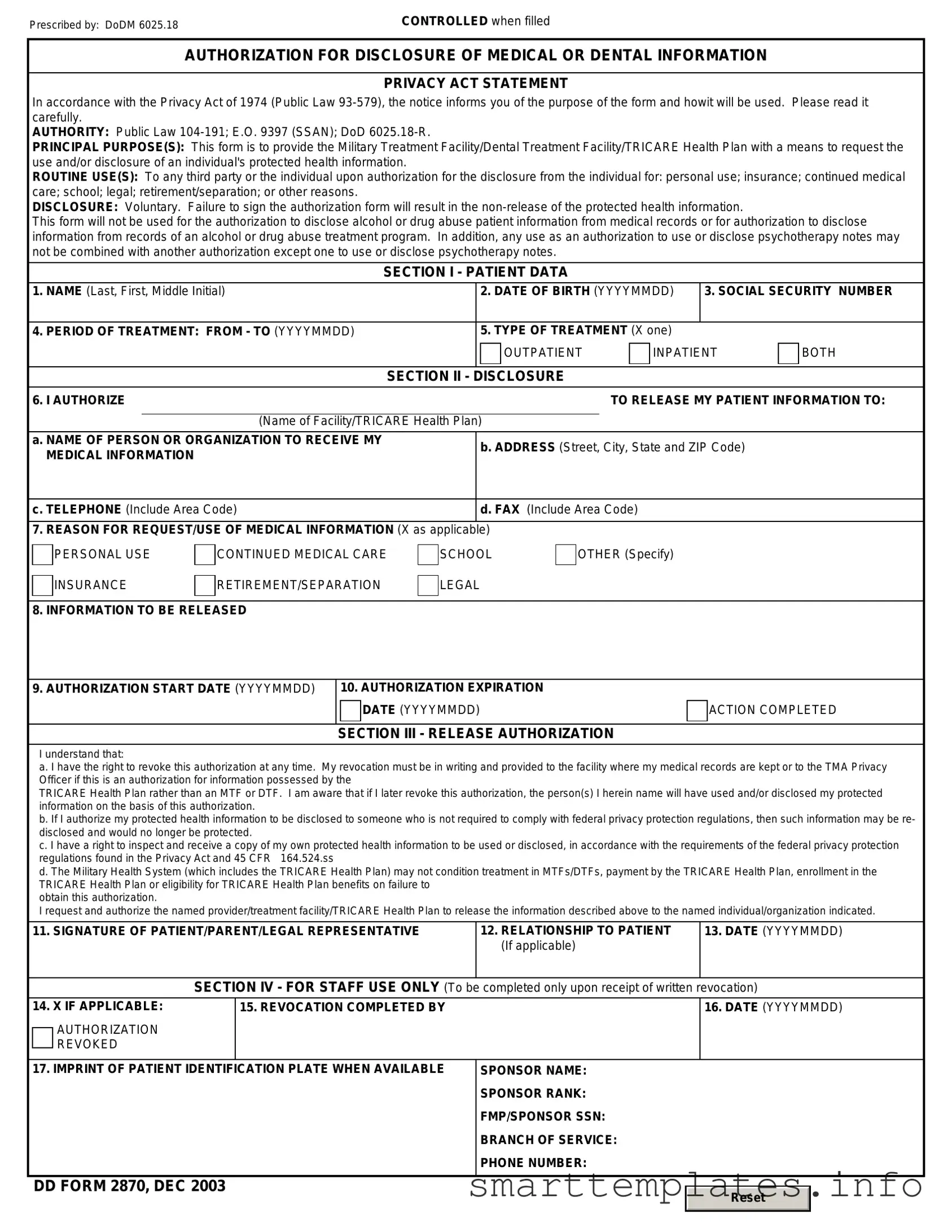 Fill in a Valid DD 2870 Form