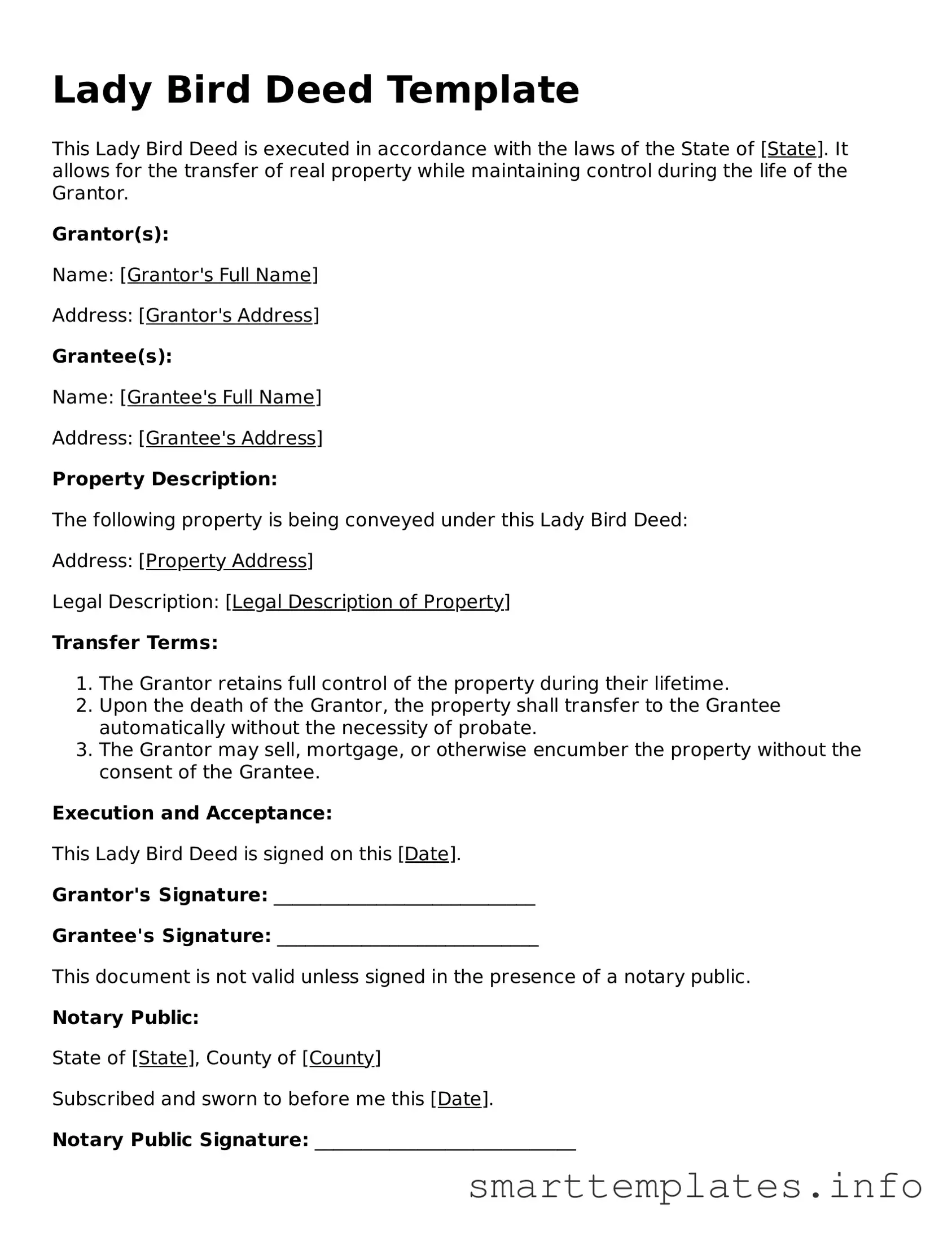 Attorney-Approved Lady Bird Deed Template