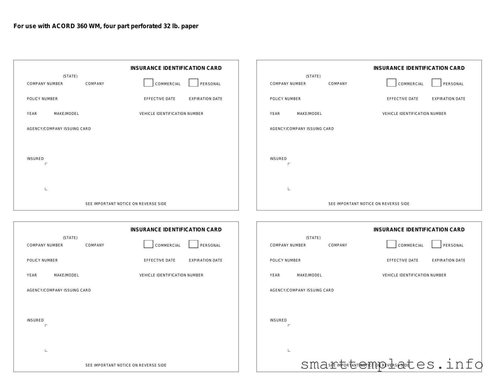 Fill in a Valid Acord 50 WM Form