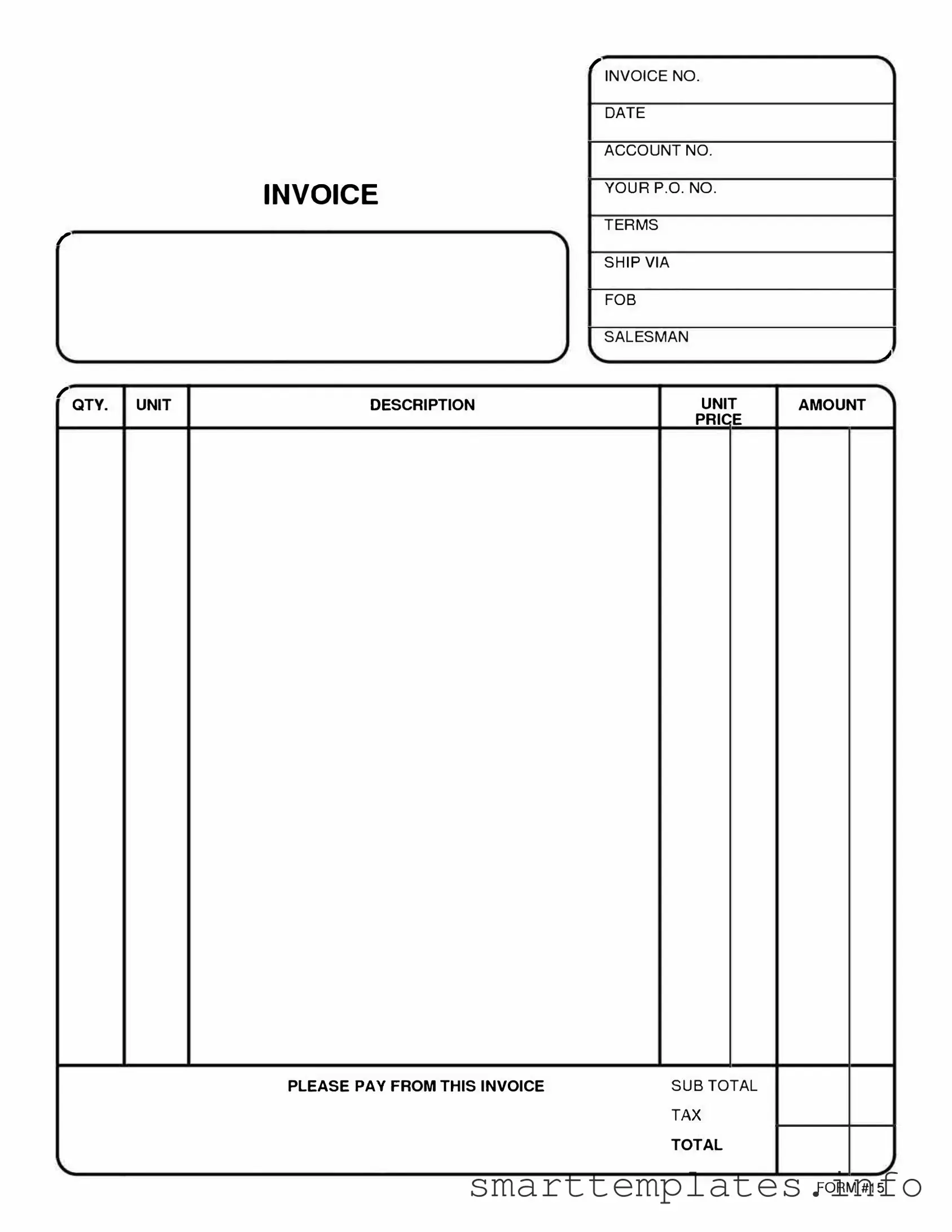 Fill in a Valid Free And Invoice Pdf Form