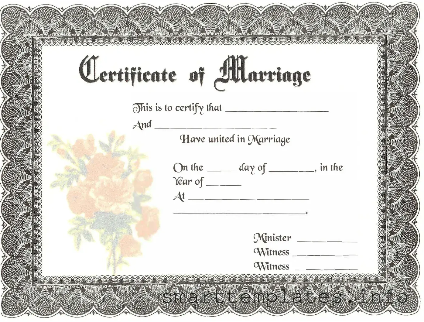 Fill in a Valid Marriage Certificate Form