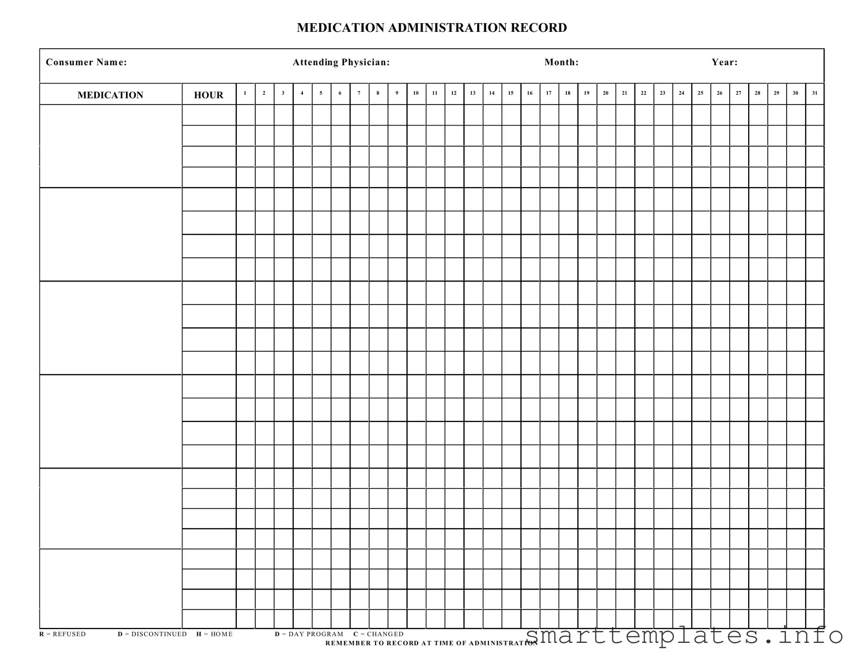 Fill in a Valid Medication Administration Record Sheet Form
