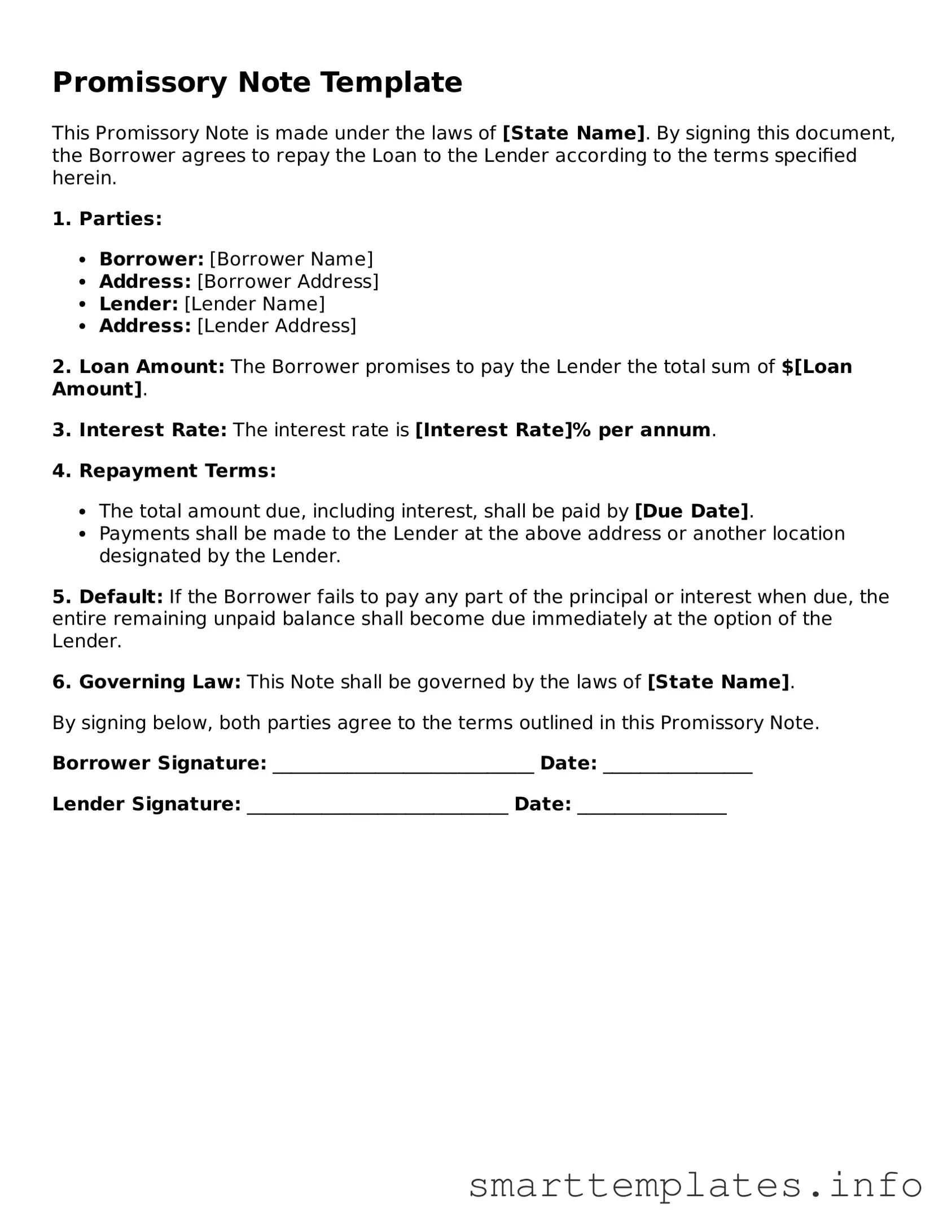 Attorney-Approved Promissory Note Template