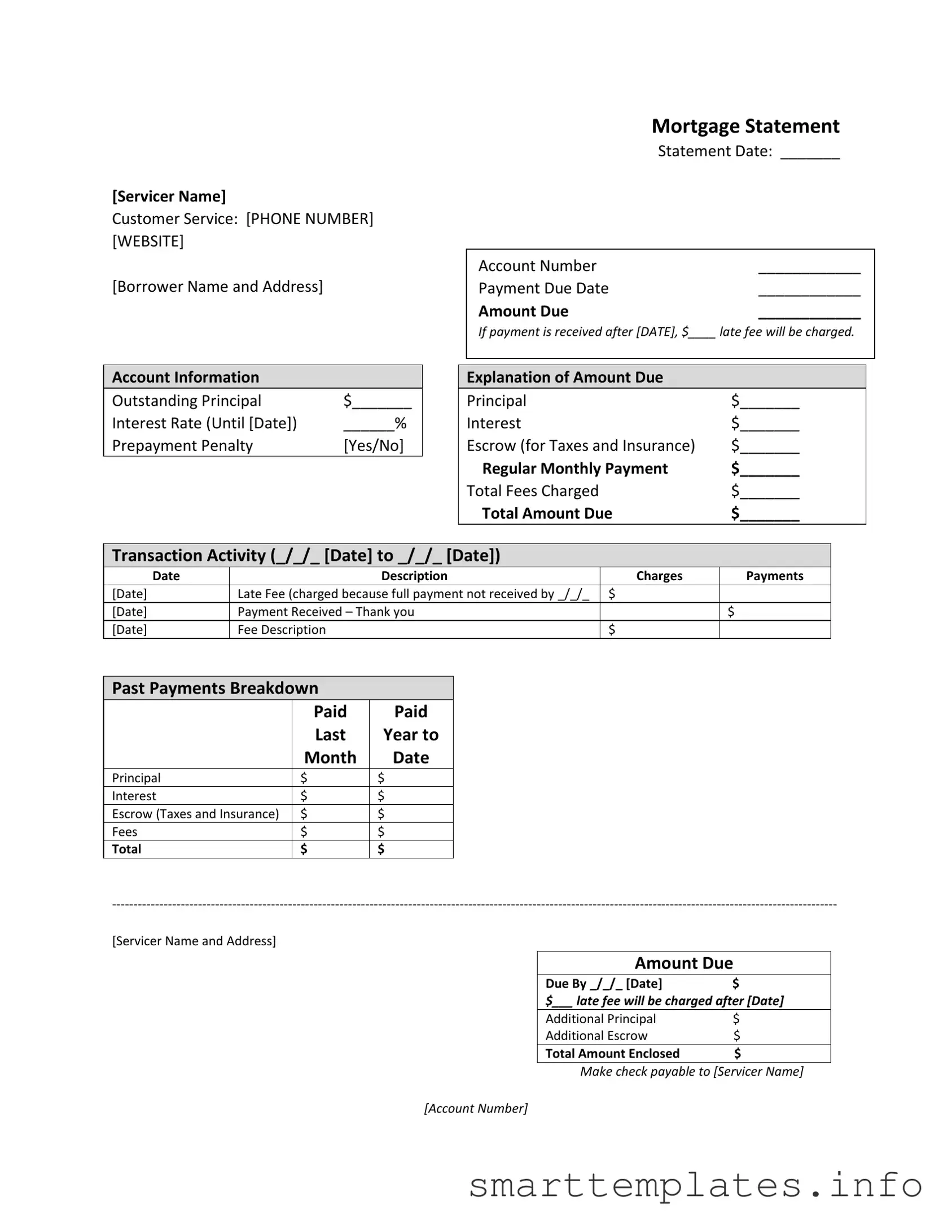 Fill in a Valid Mortgage Statement Form