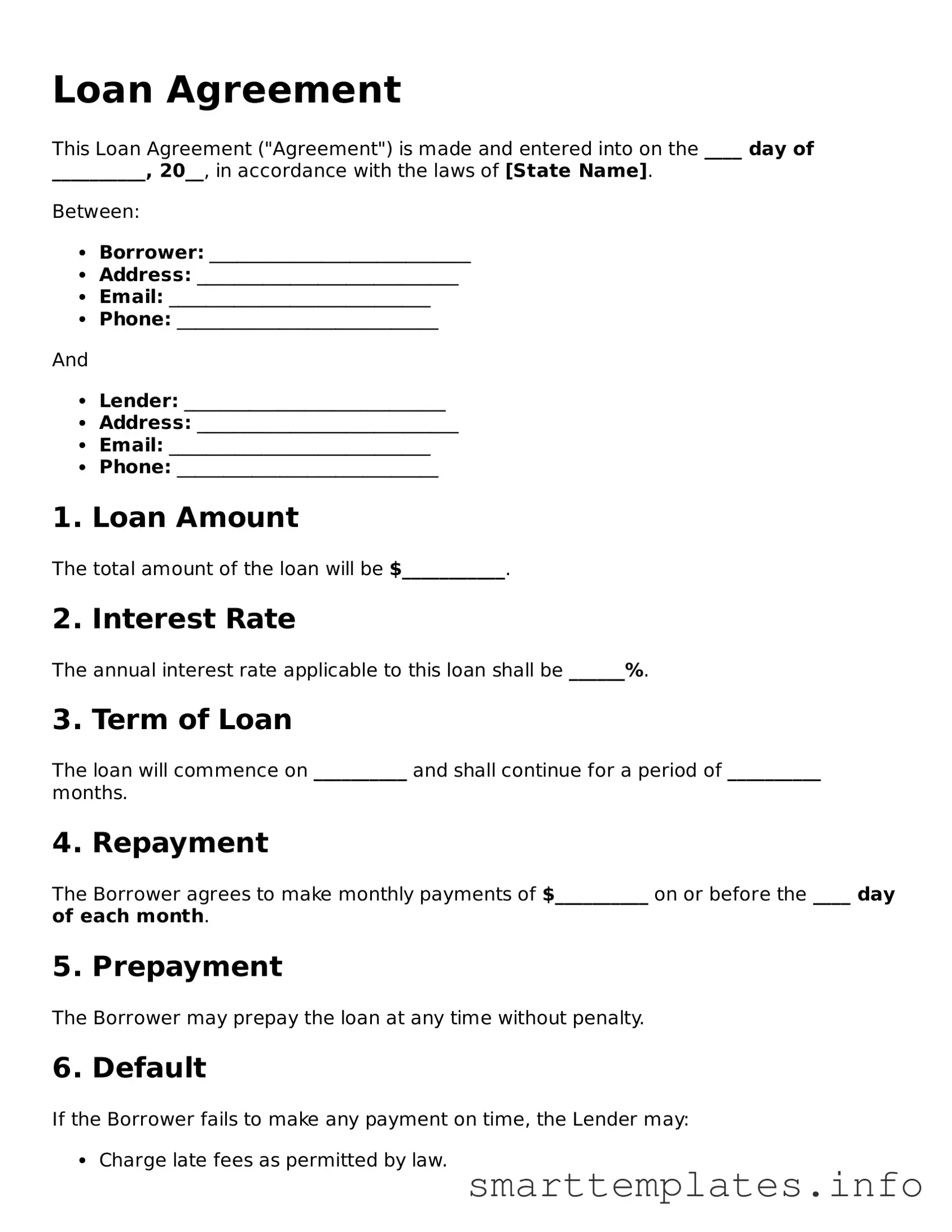 Attorney-Approved Loan Agreement Template