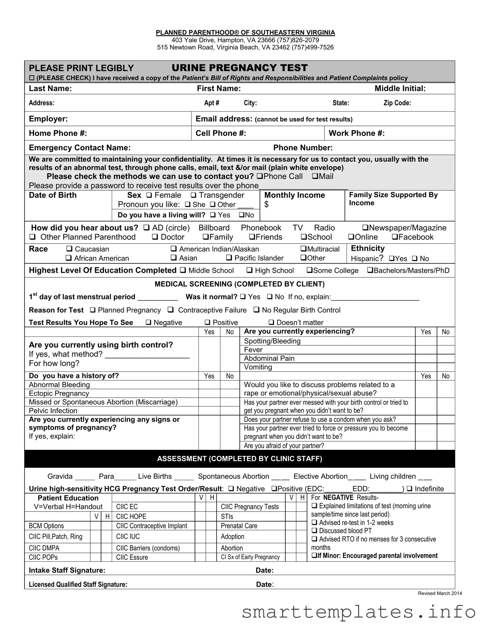 Fill in a Valid Planned Parenthood Proof Form