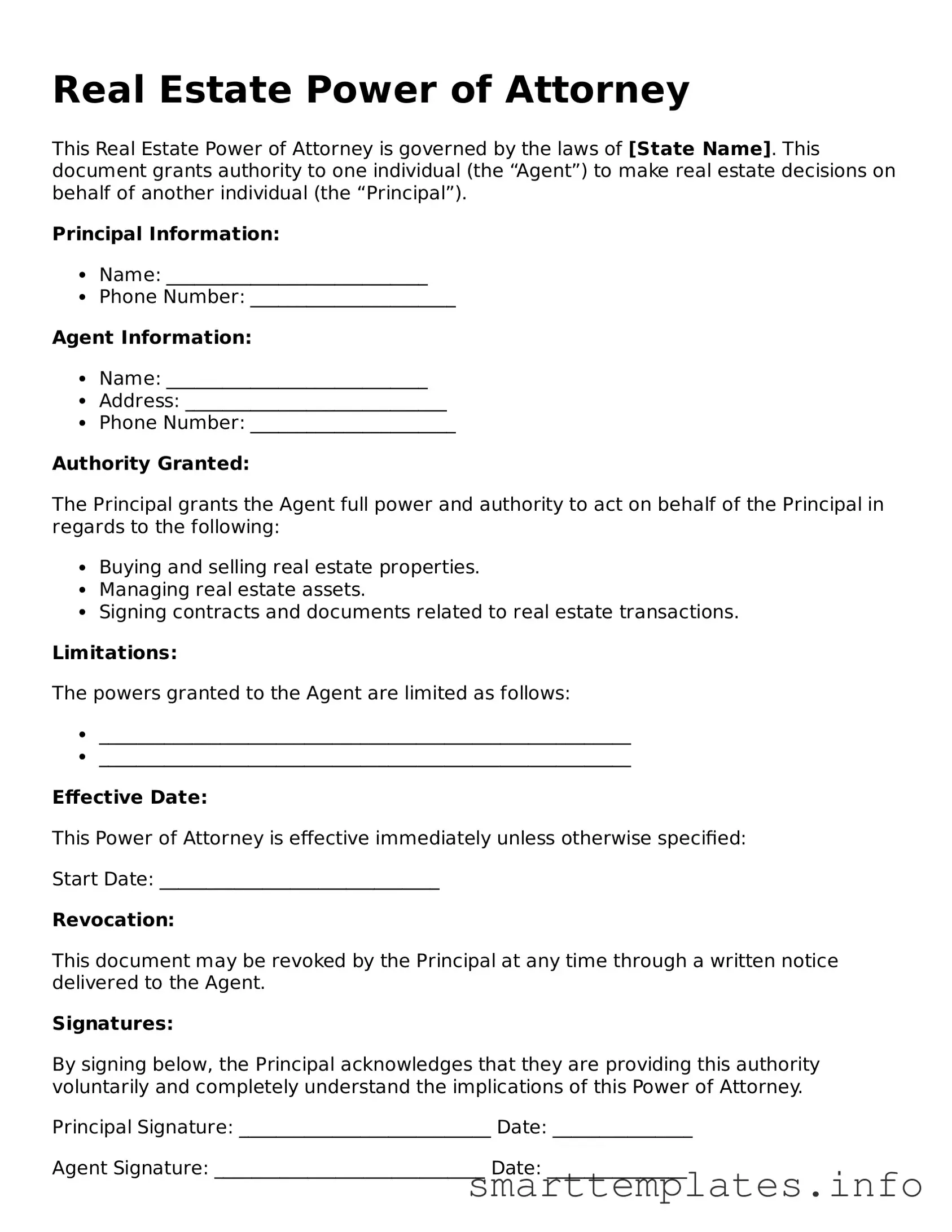Attorney-Approved Real Estate Power of Attorney Template