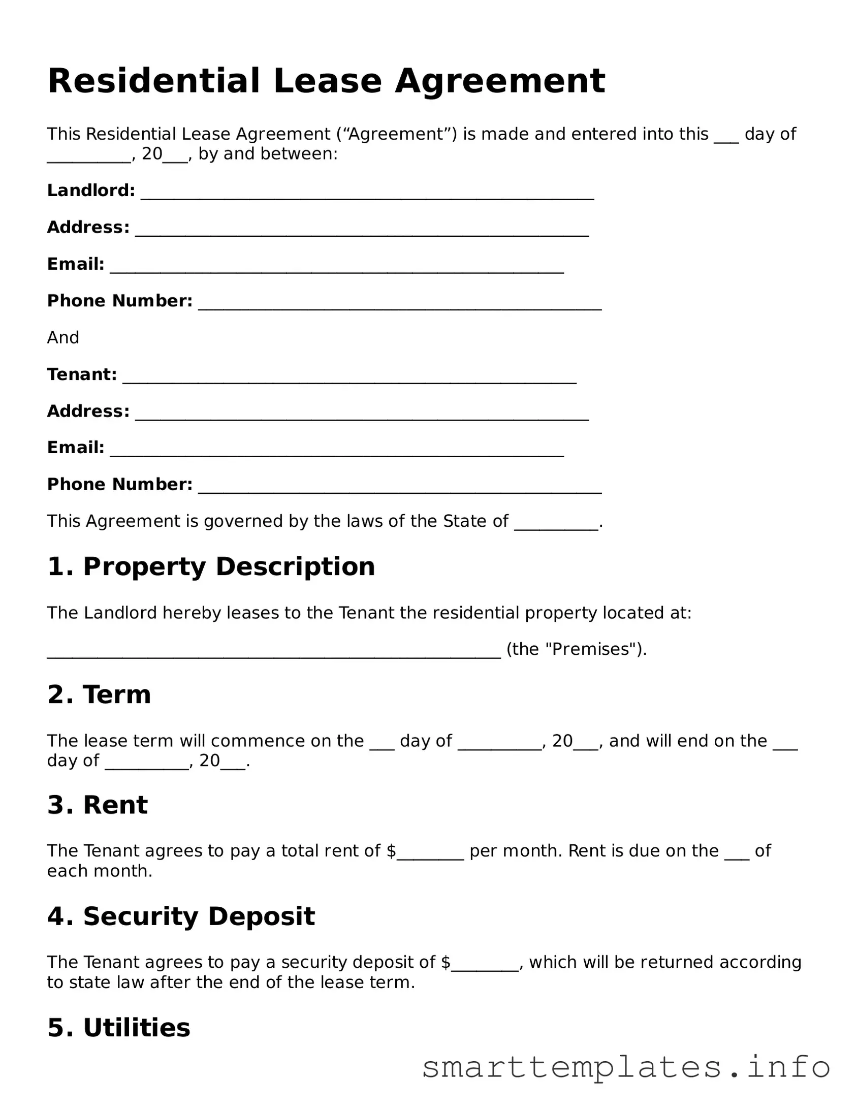 Attorney-Approved Residential Lease Agreement Template