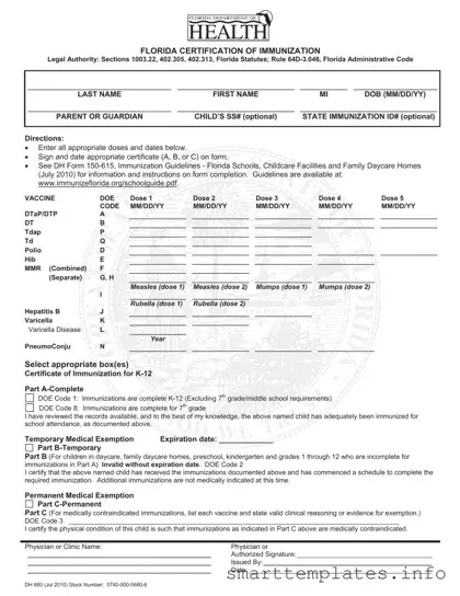 Fill in a Valid 680 Form