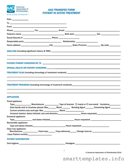 Fill in a Valid Aao Transfer Form