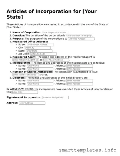 Attorney-Approved Articles of Incorporation Template