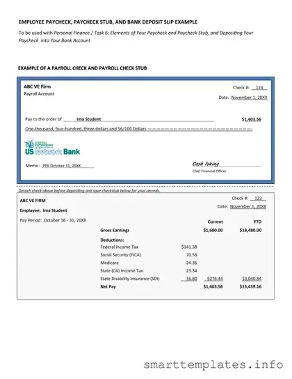 Fill in a Valid Payroll Check Form