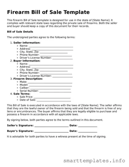 Attorney-Approved Firearm Bill of Sale Template