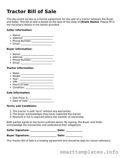Attorney-Approved Tractor Bill of Sale Template