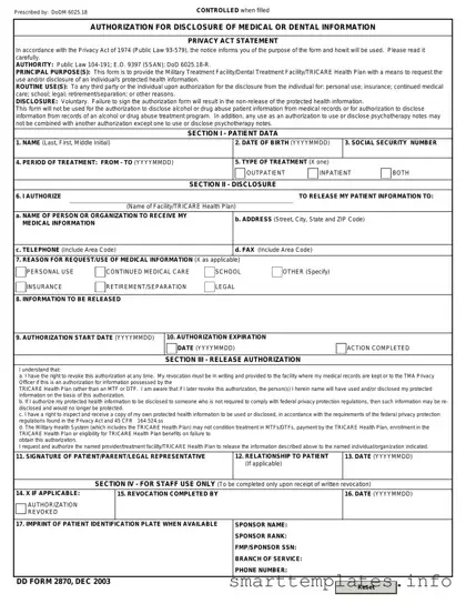 Fill in a Valid DD 2870 Form