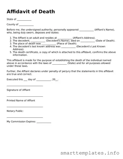 Attorney-Approved Affidavit of Death Template