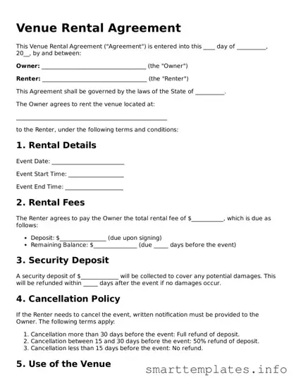Attorney-Approved Venue Rental Agreement Template