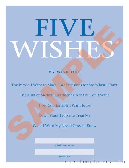 Fill in a Valid 5 Wishes Document Form
