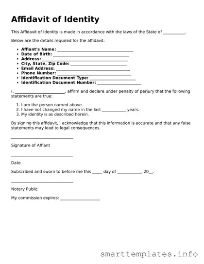 Attorney-Approved Affidavit of Identity Template