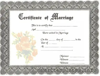 Fill in a Valid Marriage Certificate Form