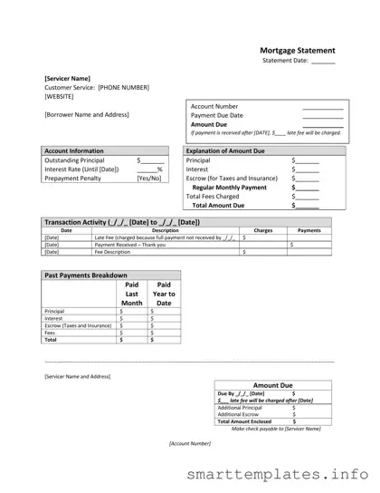 Fill in a Valid Mortgage Statement Form