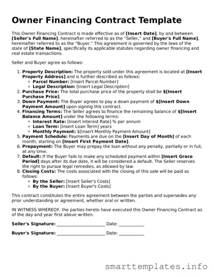 Attorney-Approved Owner Financing Contract Template