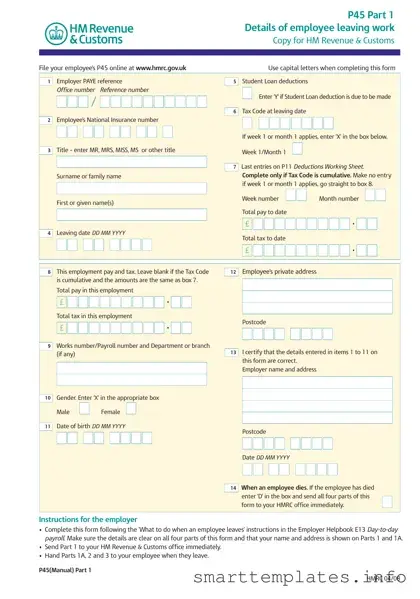Fill in a Valid P 45 It Form
