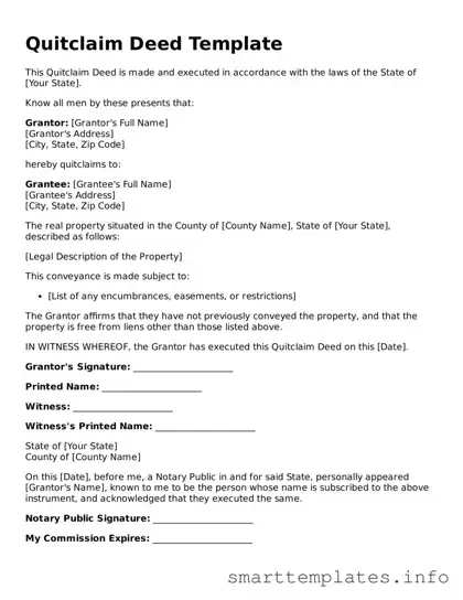 Attorney-Approved Quitclaim Deed Template