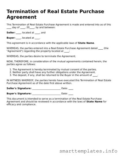 Attorney-Approved Termination of Real Estate Purchase Agreement Template