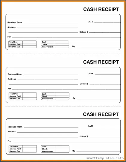 Fill in a Valid Cash Receipt Form