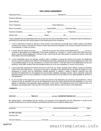 Fill in a Valid Test Drive Form