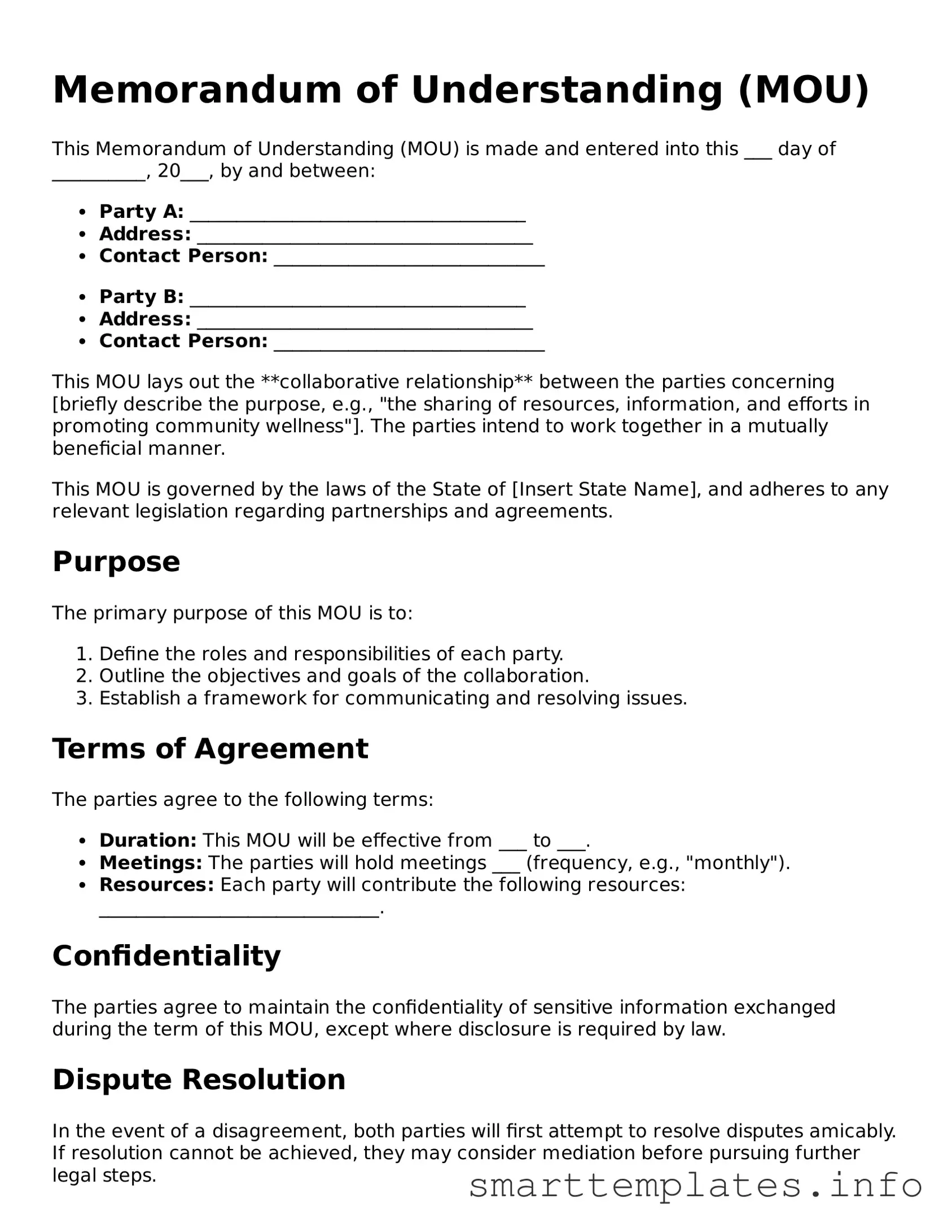 Attorney-Approved Memorandum of Understanding Template